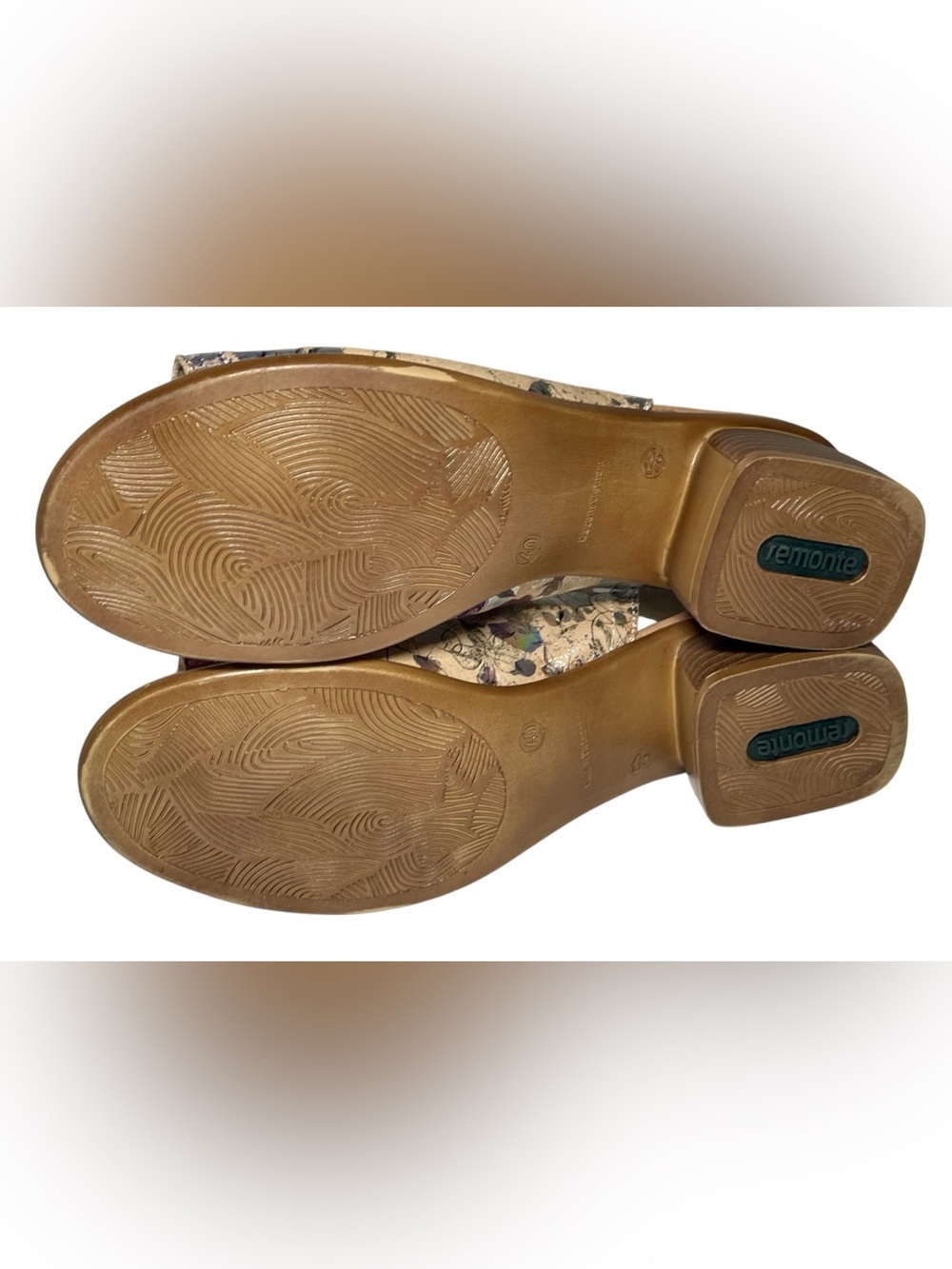 Remonte Sling Luxury Floral Butterflies Leather Sandals Us 9 Women's EU 40 Rare - Picture 6 of 13
